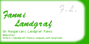 fanni landgraf business card